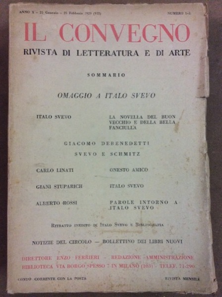 IL CONVEGNO. ANNO X. ANNATA COMPLETA 1929. - Rivista di …