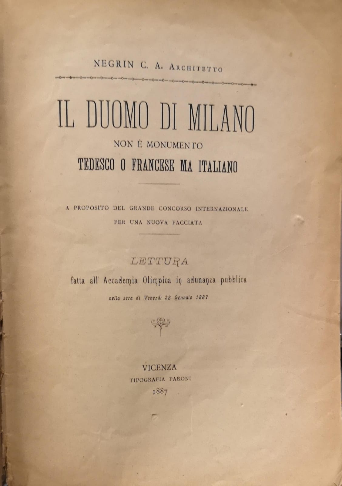 IL DUOMO DI MILANO NON E' MONUMENTO TEDESCO O FRANCESE …