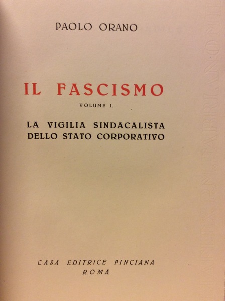 IL FASCISMO.