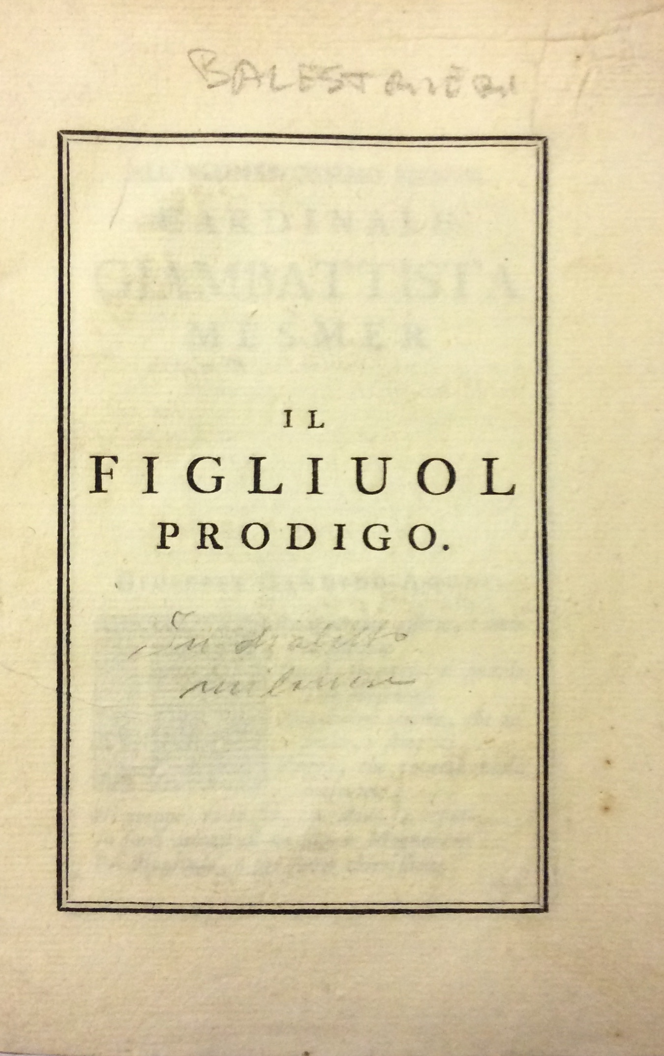 IL FIGLIUOL PRODIGO.