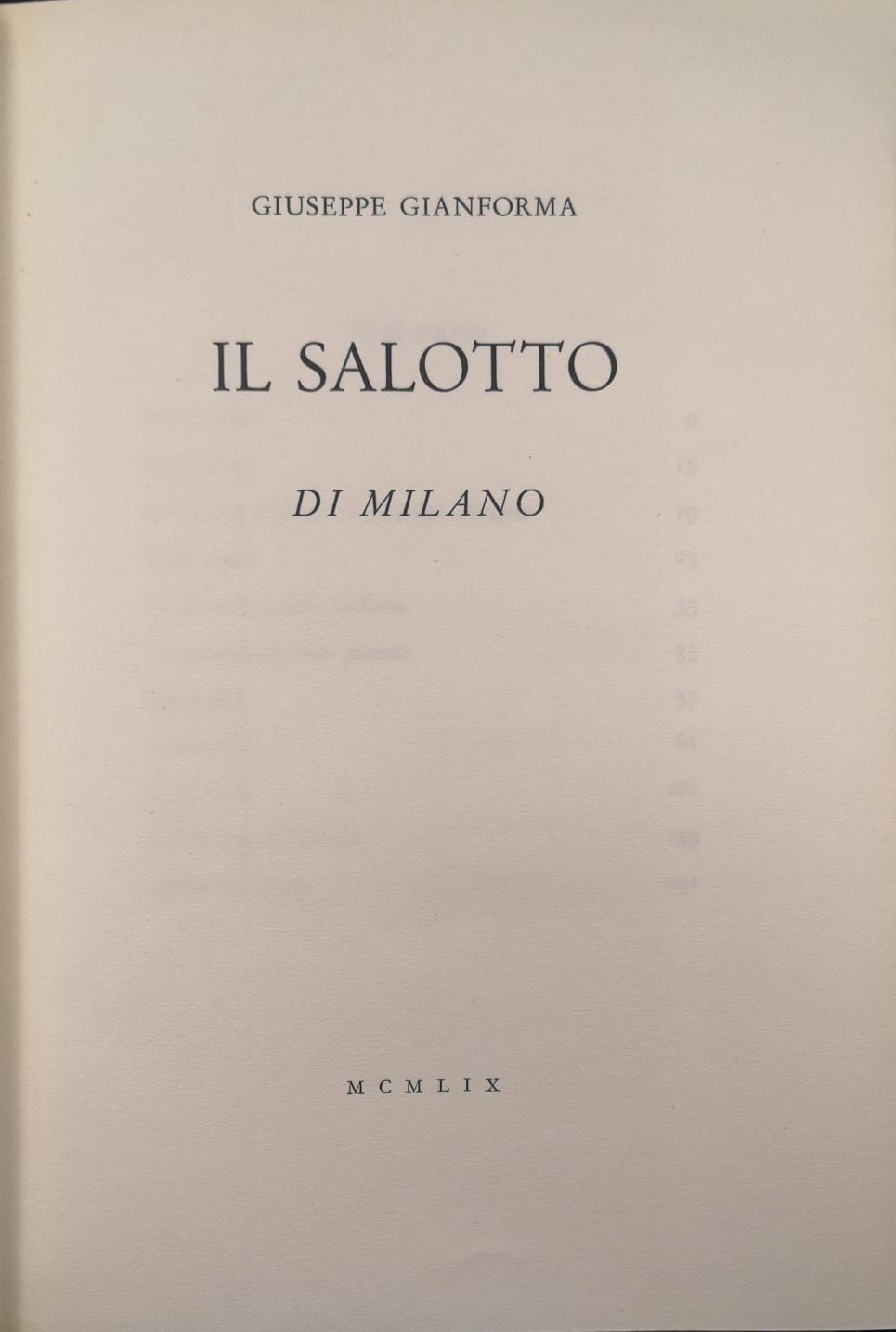 IL SALOTTO DI MILANO.