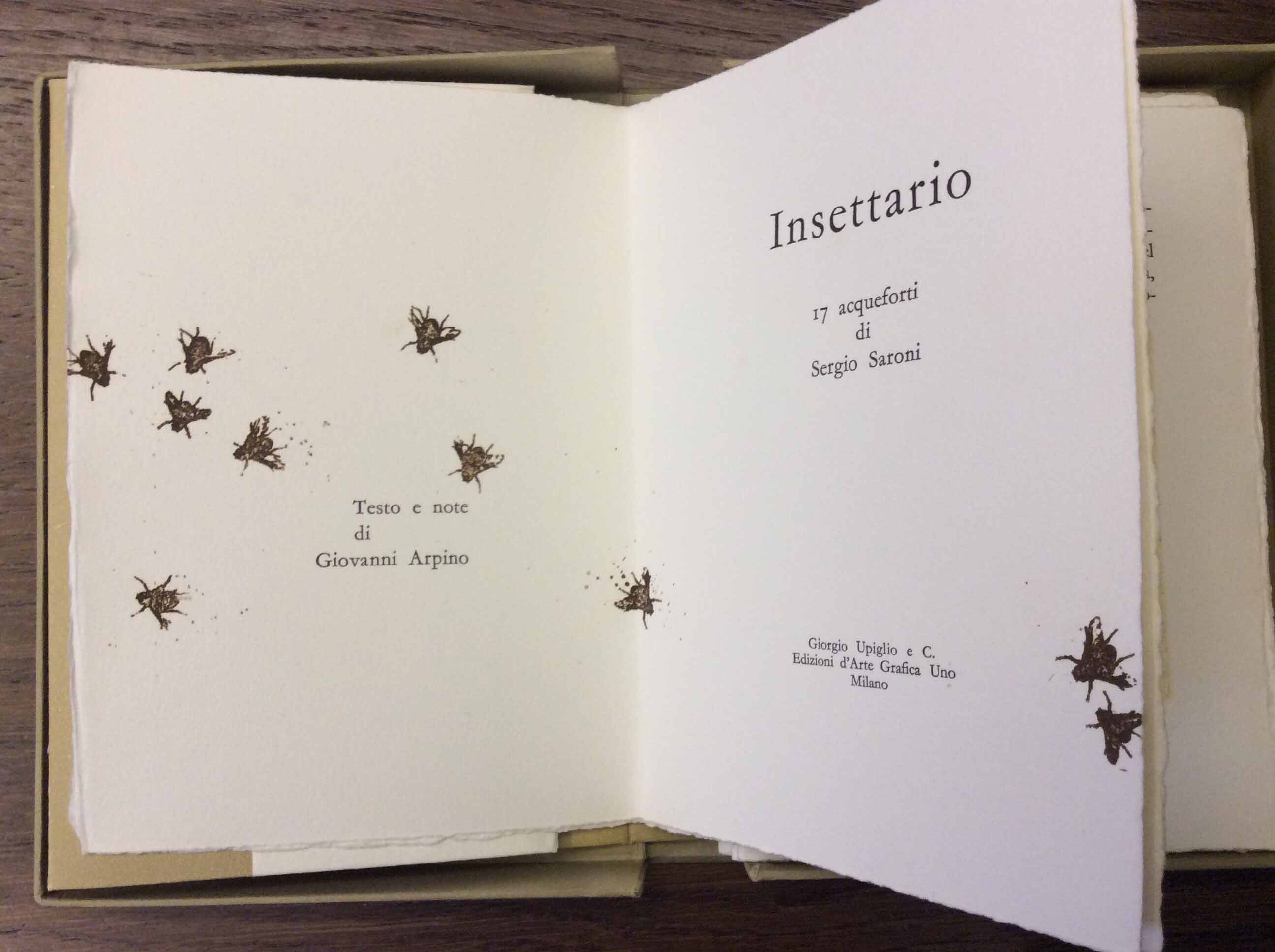 INSETTARIO. - 17 acqueforti di Sergio Saroni.