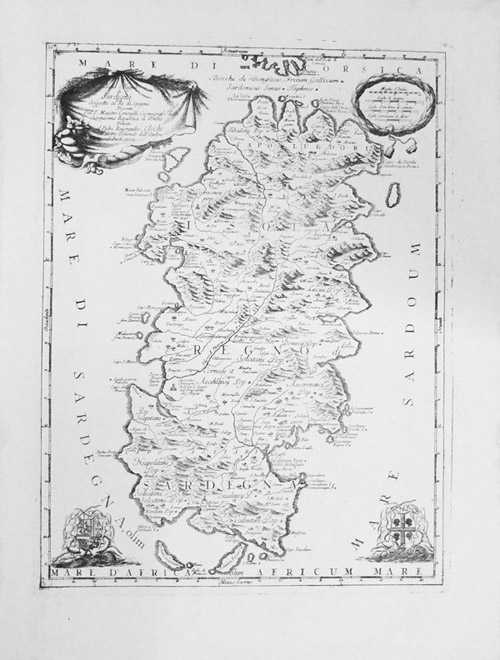 ISOLA E REGNO DI SARDEGNA. - (Riproduzione di stampa d'epoca).