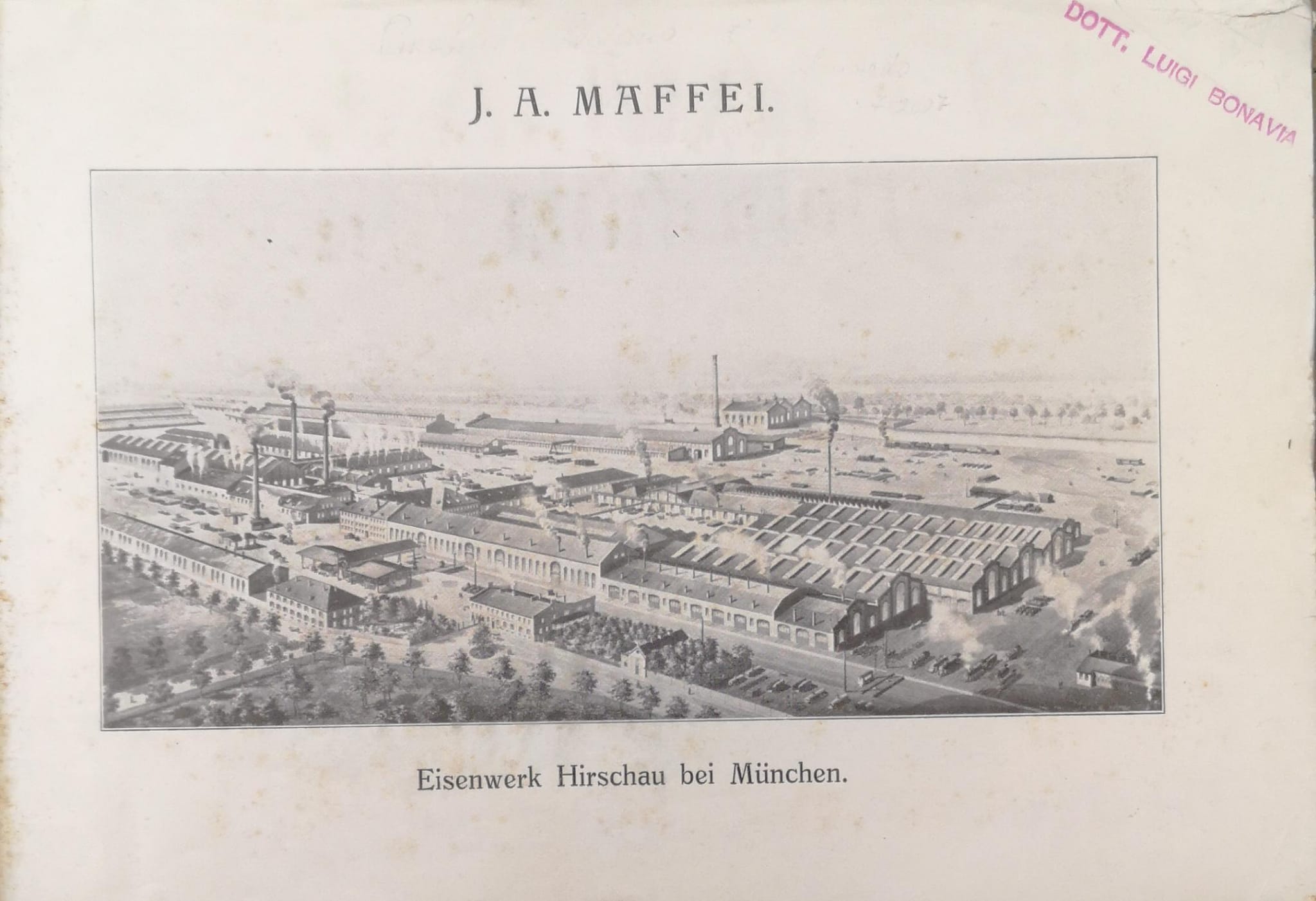 J.A. MAFFEI, MUNCHEN. - Eisenwerk Hirschau bei Munchen.