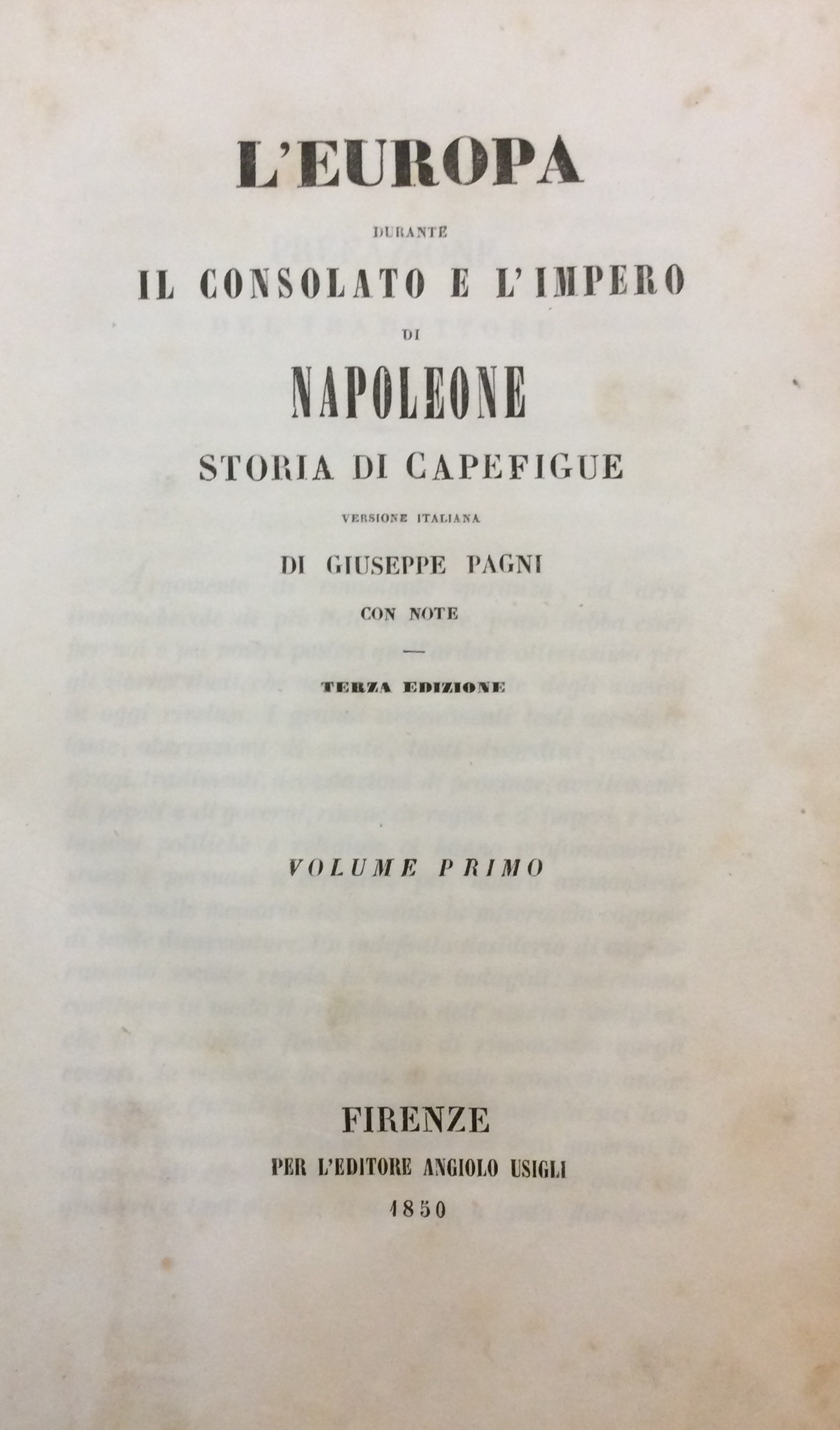 L'EUROPA DURANTE IL CONSOLATO E L'IMPERO DI NAPOLEONE. - Versione …