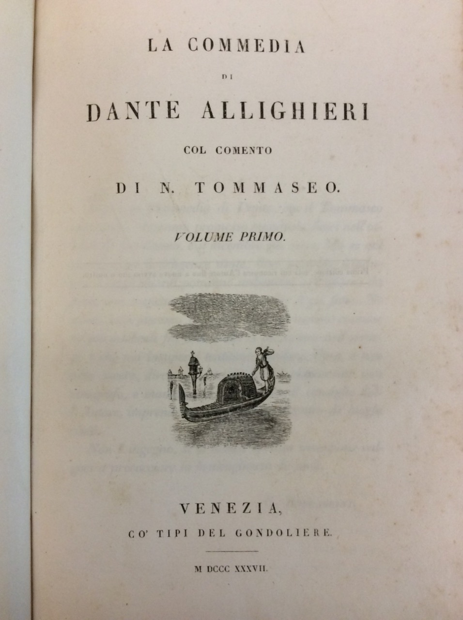 LA COMMEDIA. - Col comento di Niccolò Tommaseo.