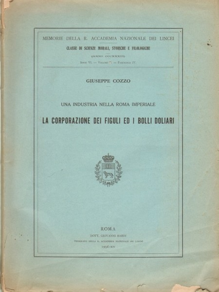 LA CORPORAZIONE DEI FIGULI ED I BOLLI DOLIARI. - Una …
