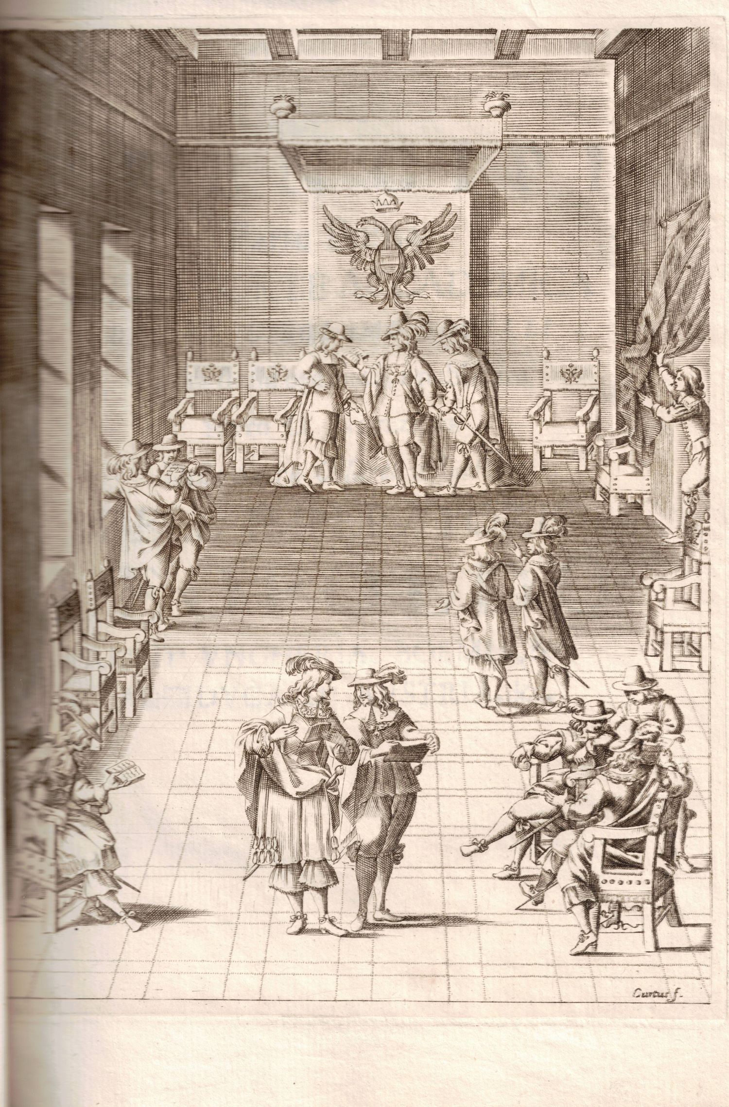 LA CORTE ACCADEMICA. - Divisa in Prencipi, Cavalieri, e Dame, …