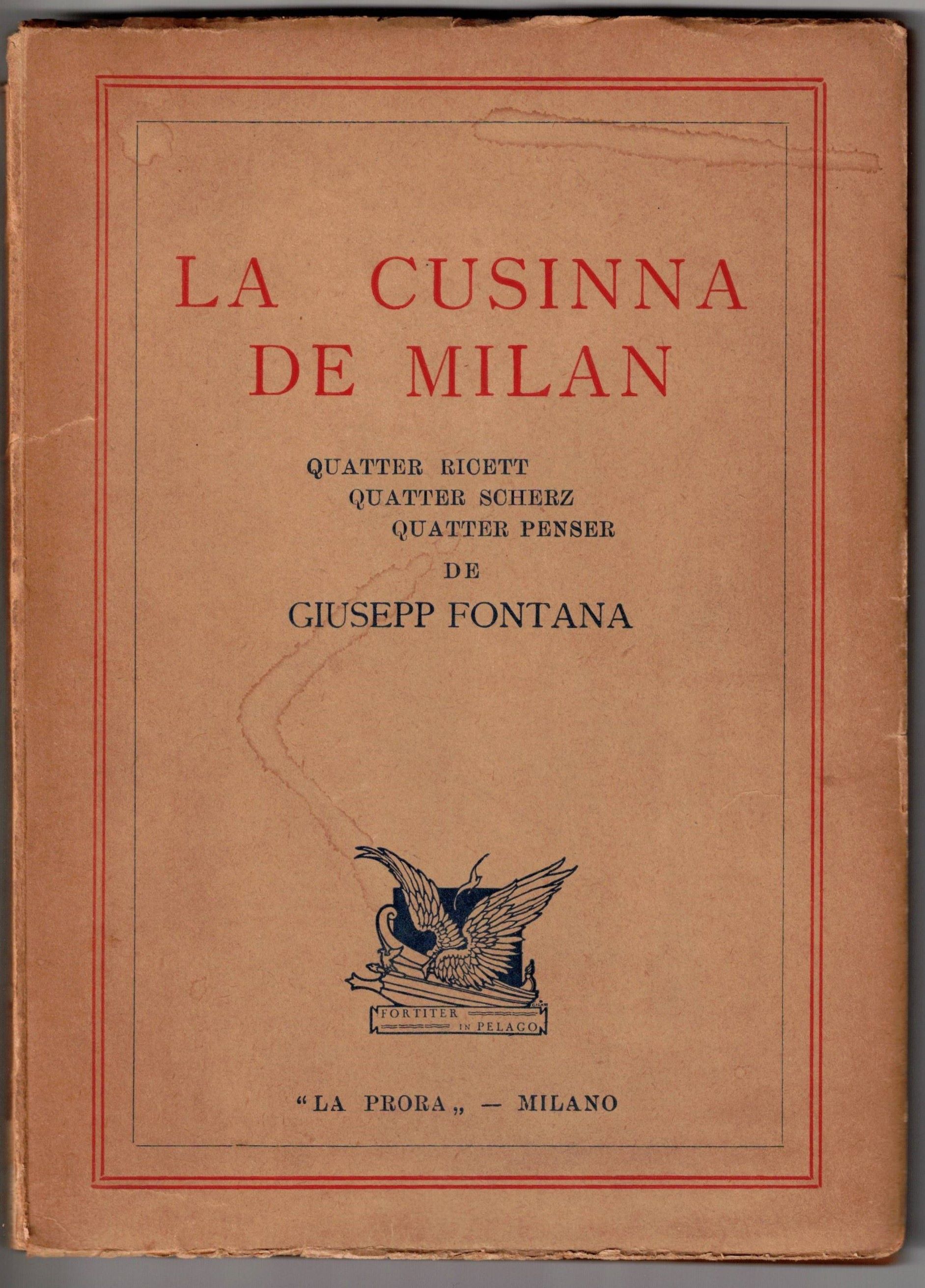 LA CUSINNA DE MILAN. - Quatter ricett, quatter scherz, quatter …