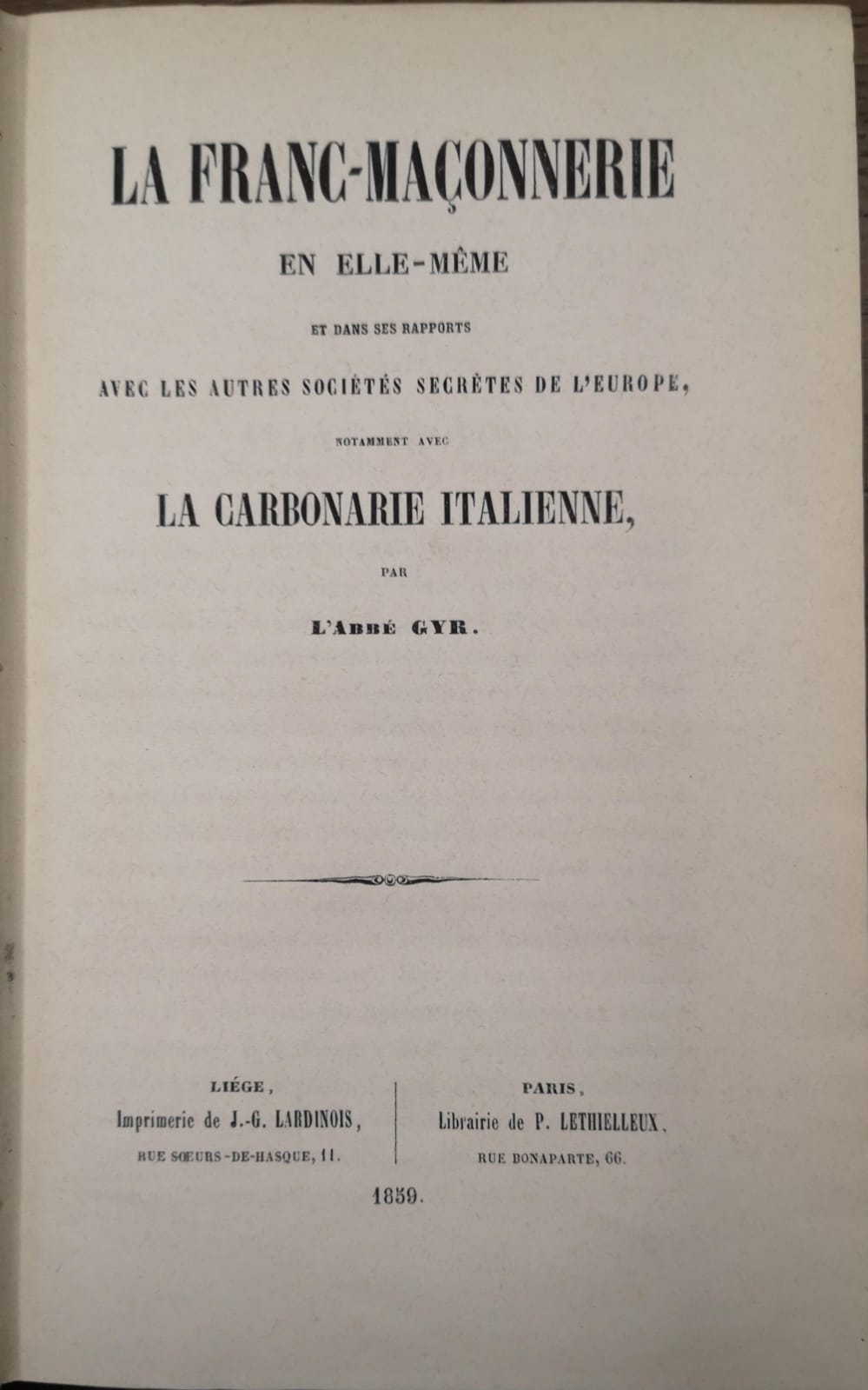 LA FRANC-MAÇONNERIE EN ELLE-MÊME ET DANS SES RAPPORTS AVEC LES …