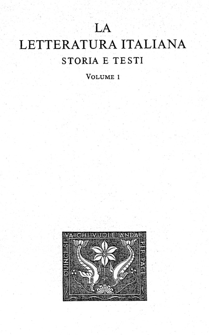 LA LETTERATURA ITALIANA. - Storia e testi.