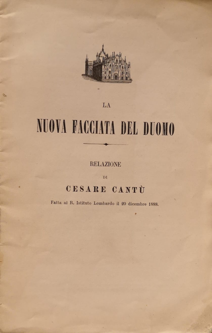 LA NUOVA FACCIATA DEL DUOMO. - Relazione fatta al R. …