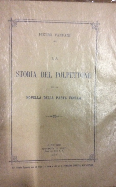 LA STORIA DEL POLPETTONE CON LA NOVELLA DELLA PASTA FROLLA.