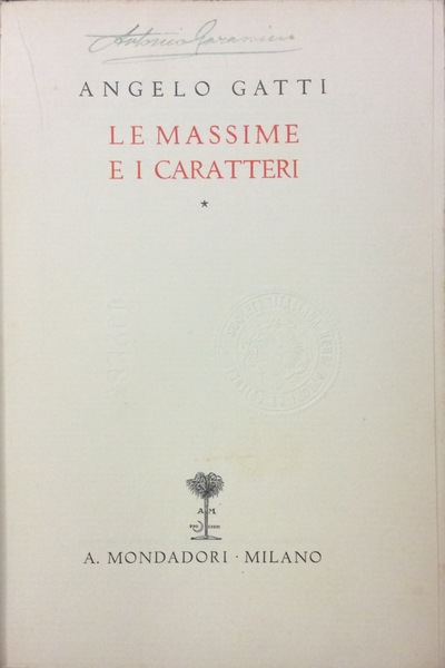 LE MASSIME E I CARATTERI.