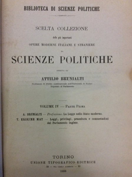 LEGGI PRIVILEGI PROCEDURA E CONSUETUDINI DEL PARLAMENTO INGLESE - LA …