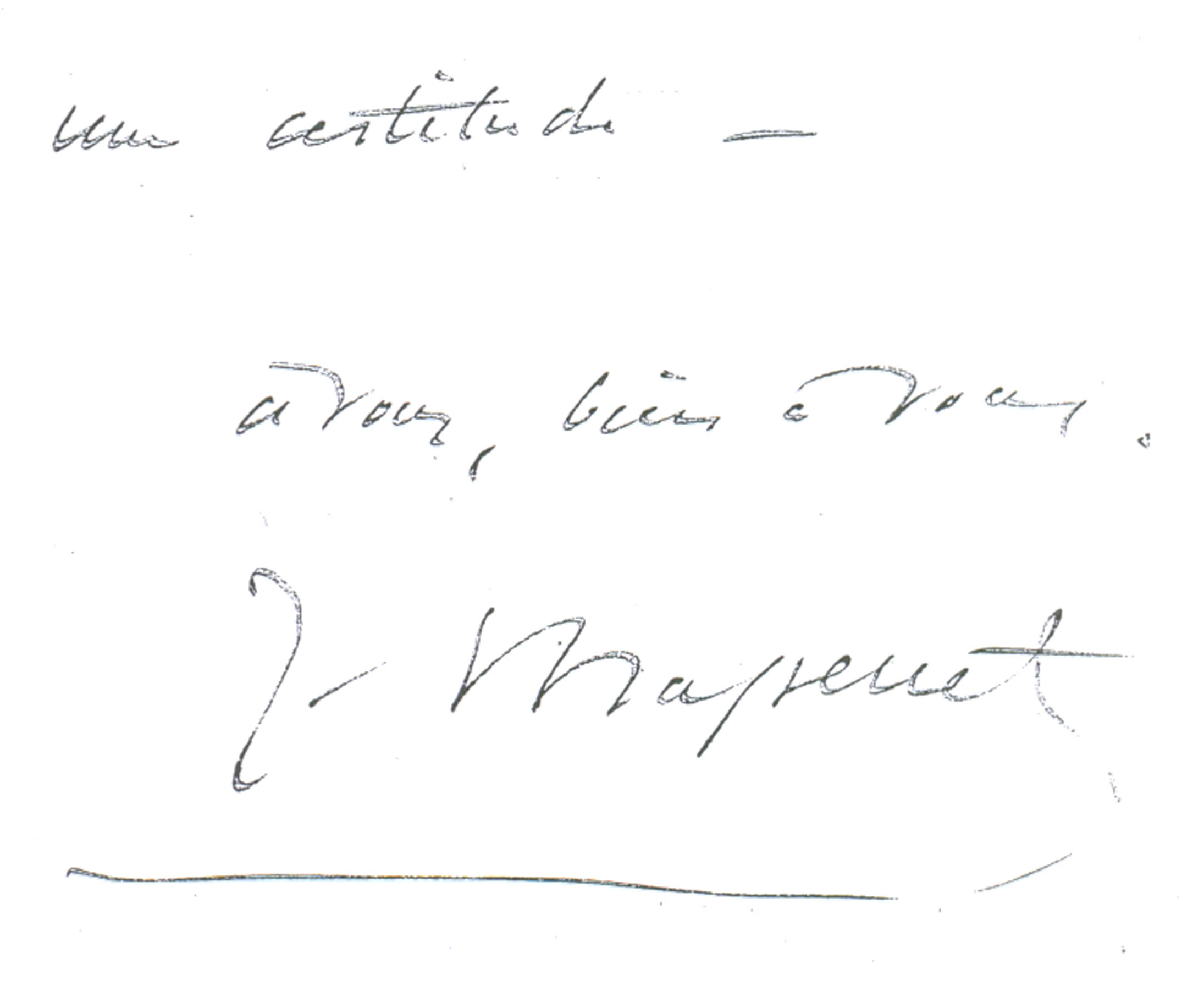 LETTERA AUTOGRAFA FIRMATA.
