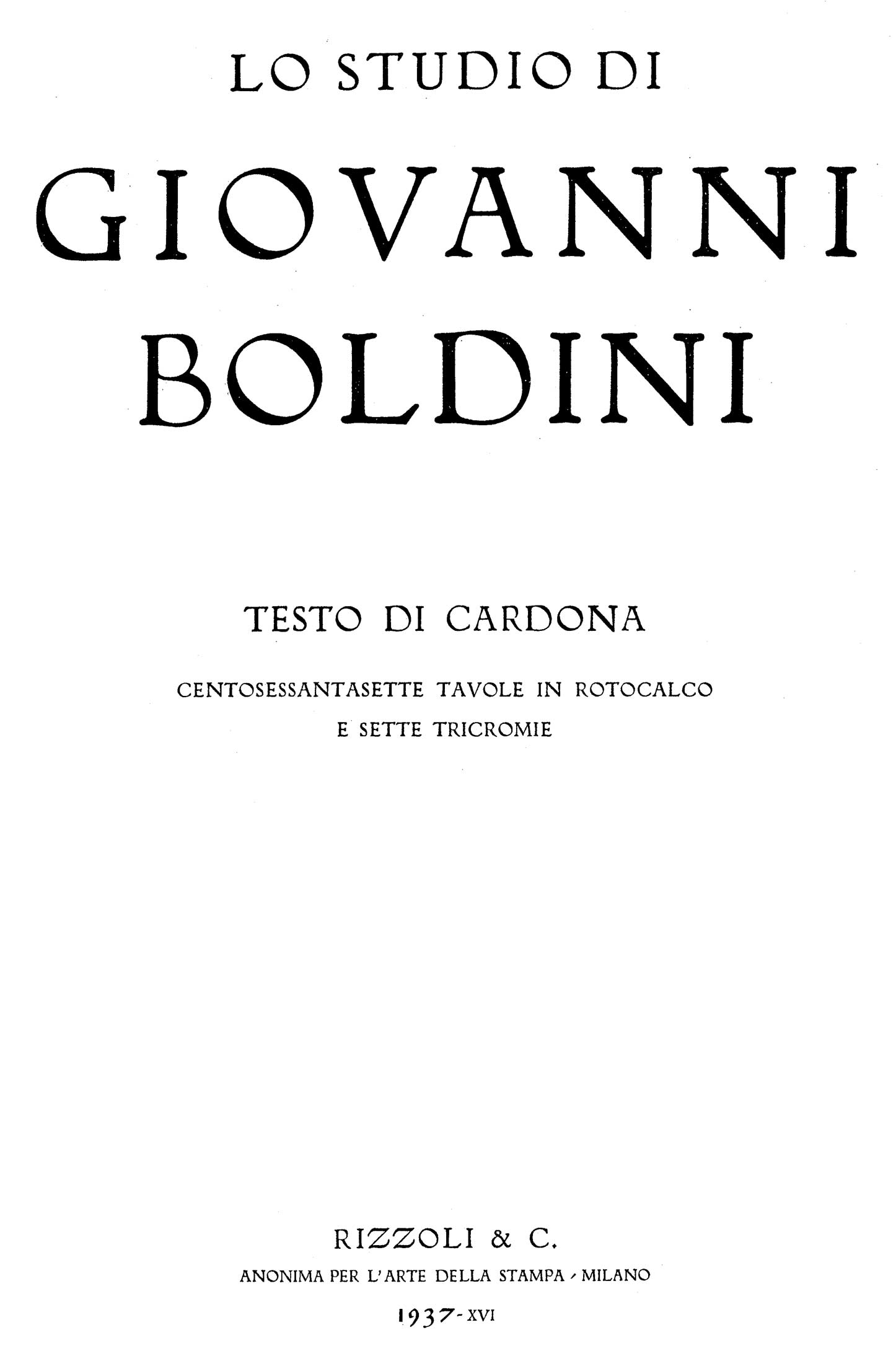 LO STUDIO DI GIOVANNI BOLDINI.