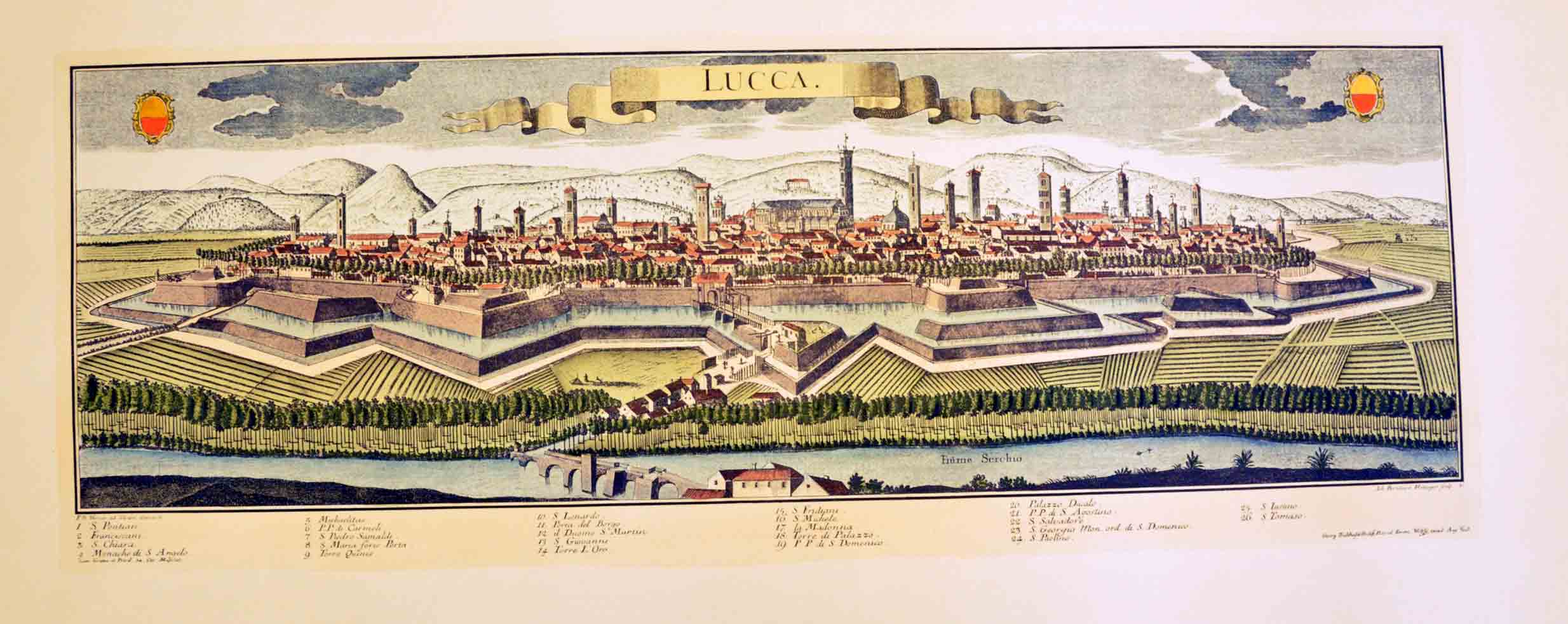 LUCCA. - (Riproduzione di stampa d'epoca).