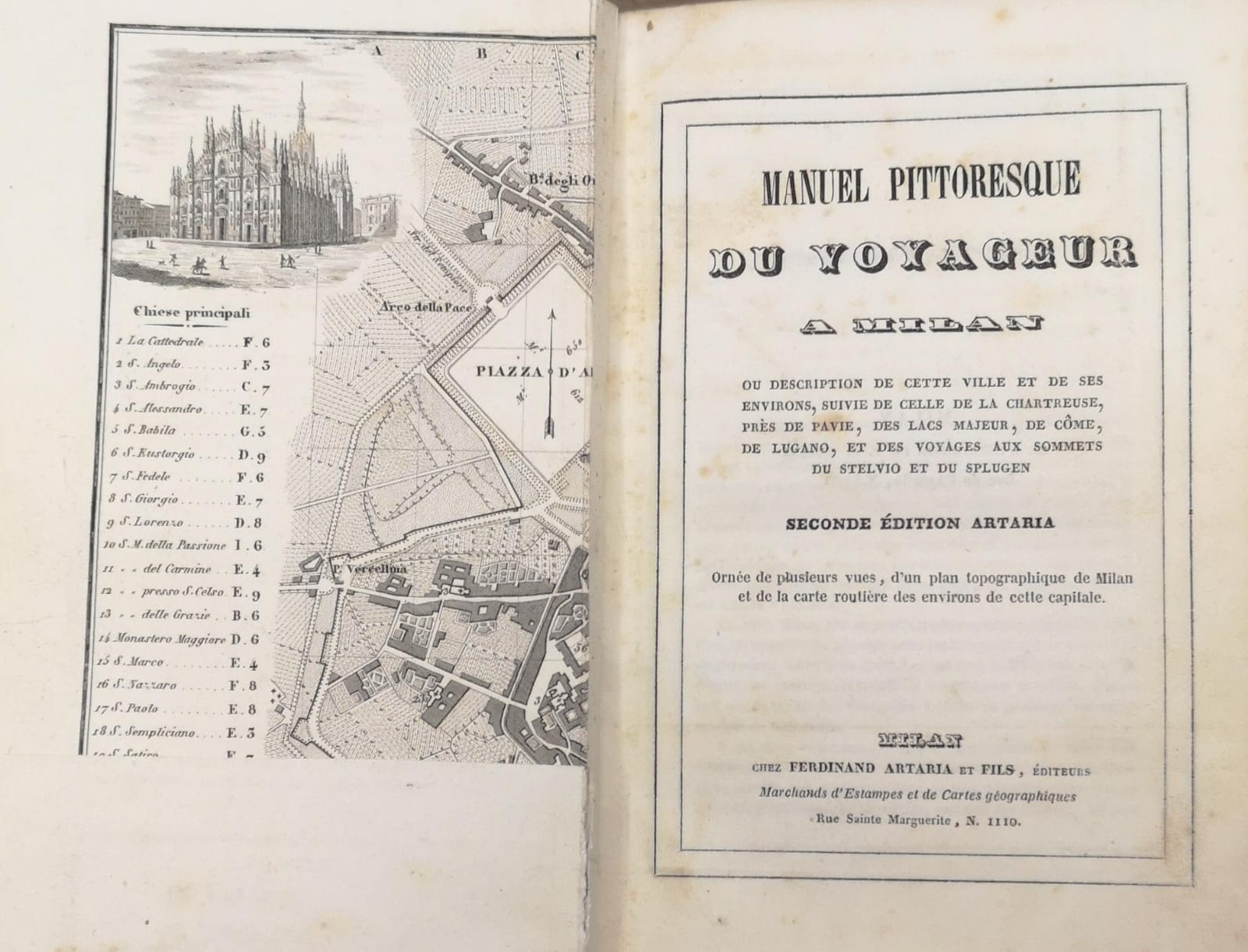 MANUEL PITTORESQUE DU VOYAGEUR A MILAN. - Ou description de …