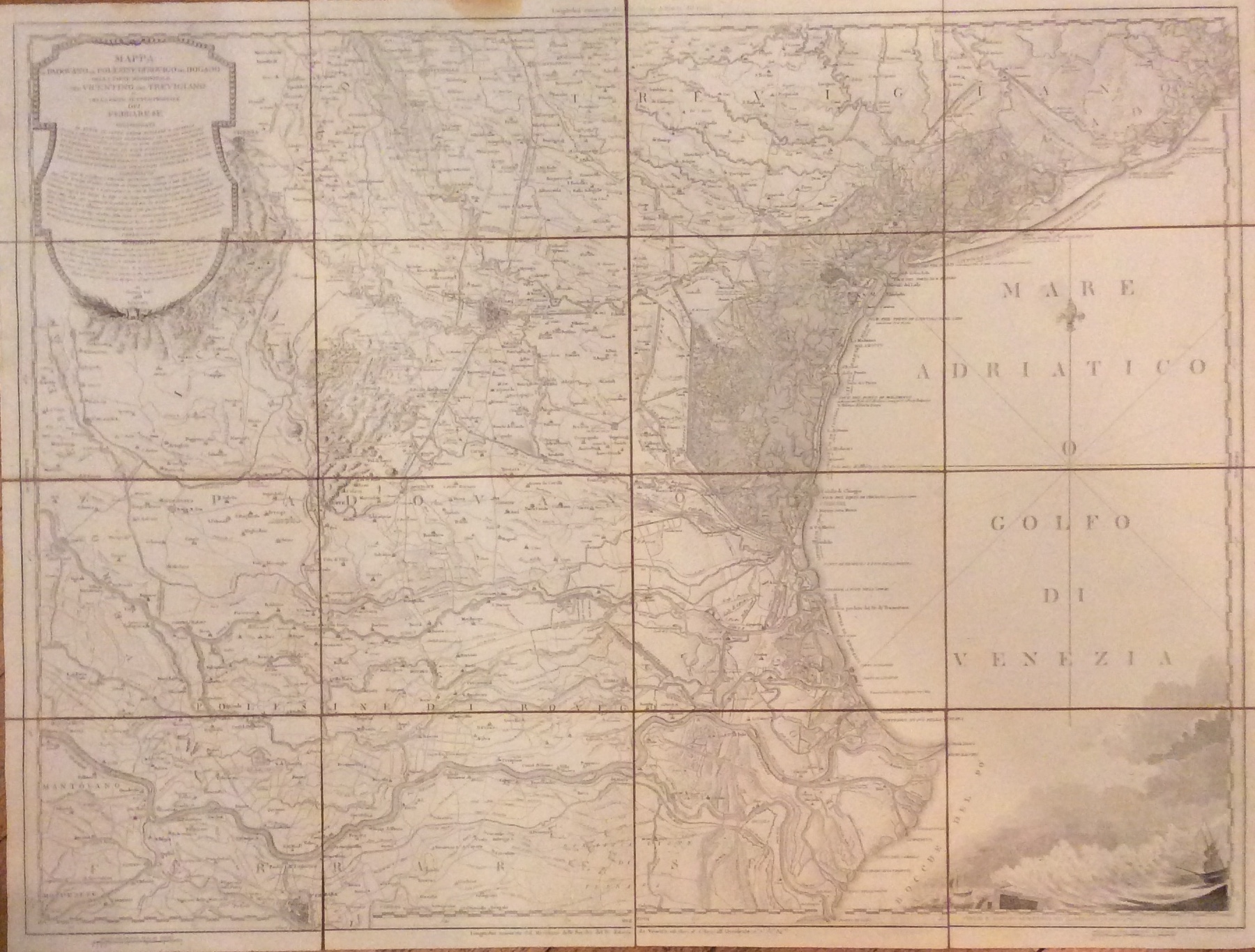 MAPPA DEL PADOVANO, DEL POLESINE DI ROVIGO, DEL DOGADO DELLA …