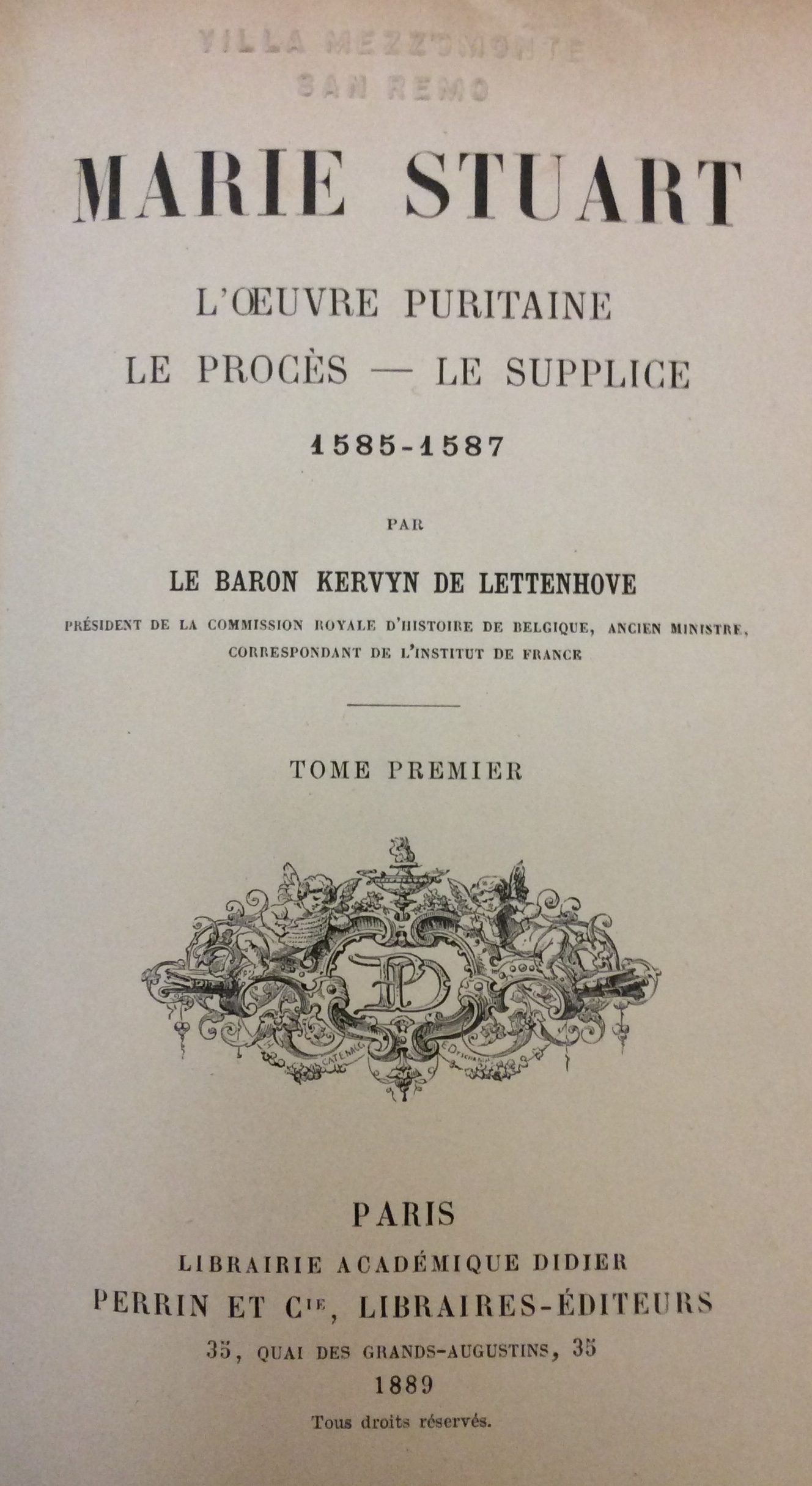 MARIE STUART. - L'oeuvre puritaine, le procès, le supplice (1585-1587).