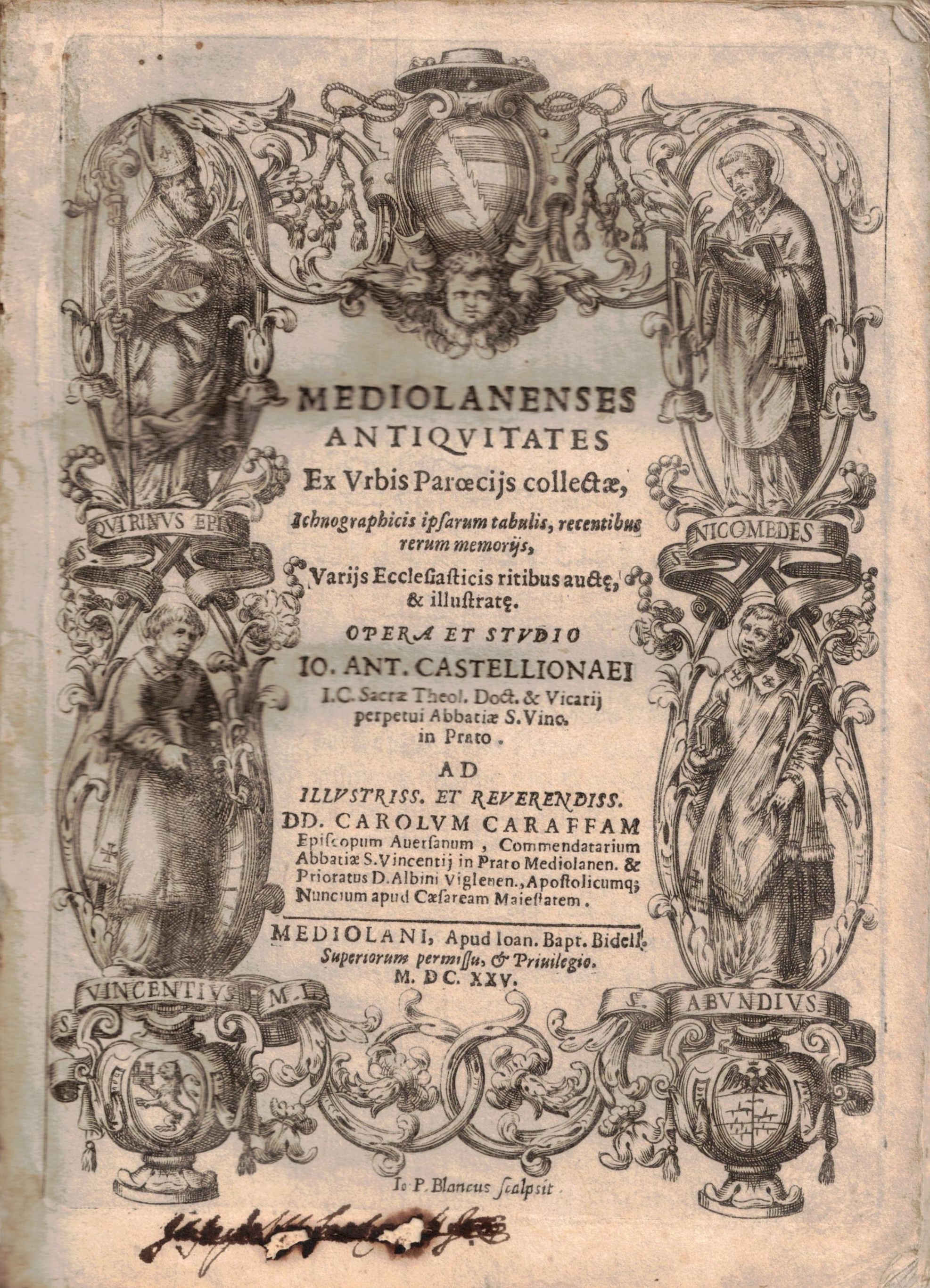 MEDIOLANENSES ANTIQUITATES EX URBIS PAROECIJS COLLECTAE. - Ichnographicis ipsarum tabulia, …