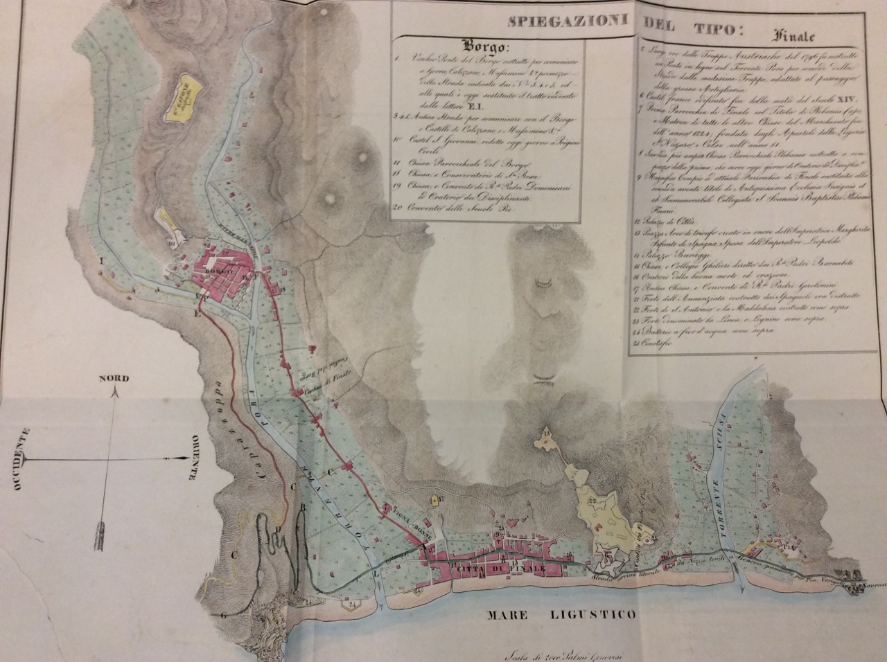 MEMORIA SULLO STATO ANTICO E MODERNO DEL FINALE LIGUSTICO. 1831.