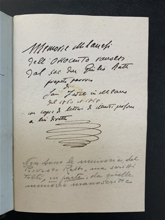 MEMORIE MILANESI DELL'OTTOCENTO.