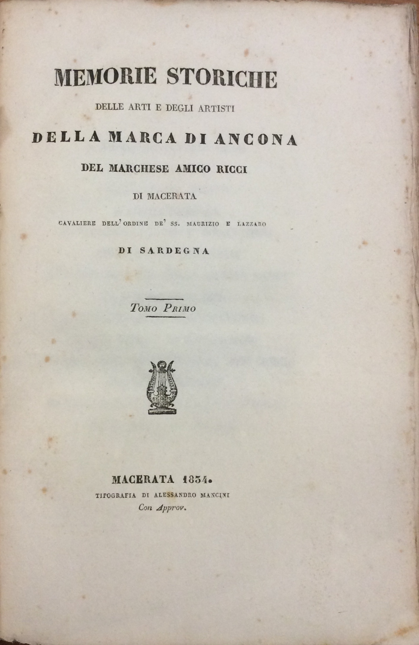 MEMORIE STORICHE DELLE ARTI E DEGLI ARTISTI DELLA MARCA DI …