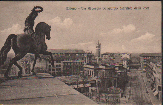 MILANO. VIA ABBONDIO SAN GIORGIO DALL'ARCO DELLA PACE.