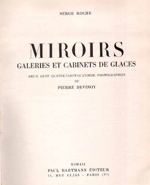 MIROIRS. - Galeries et cabinets de glaces.
