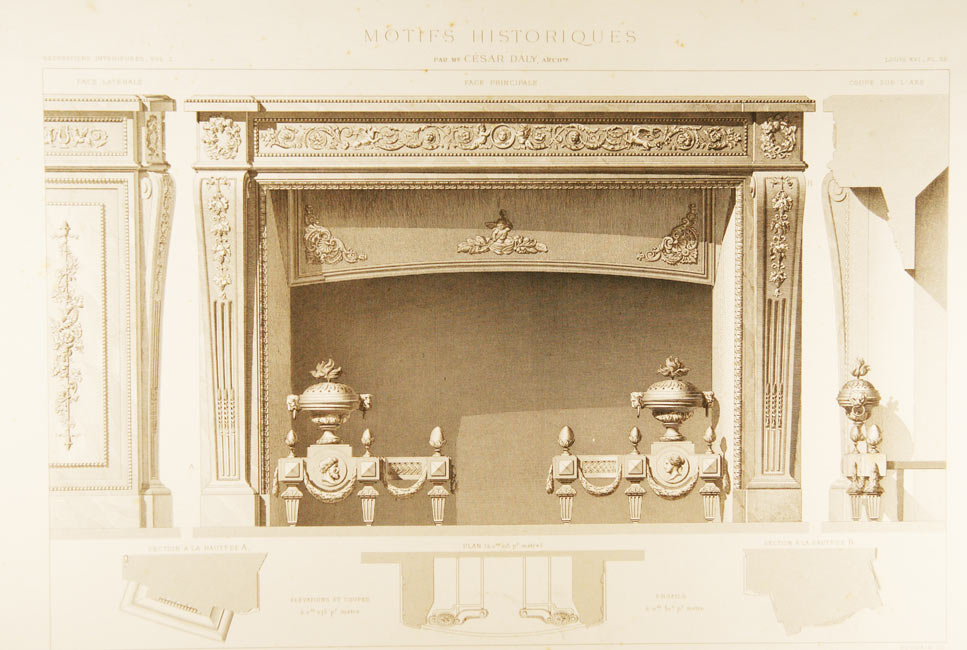 MOTIFS HISTORIQUES D'ARCHITECTURE ET DE SCULPTURE D'ORNEMENT. - Décorations intérieures. …