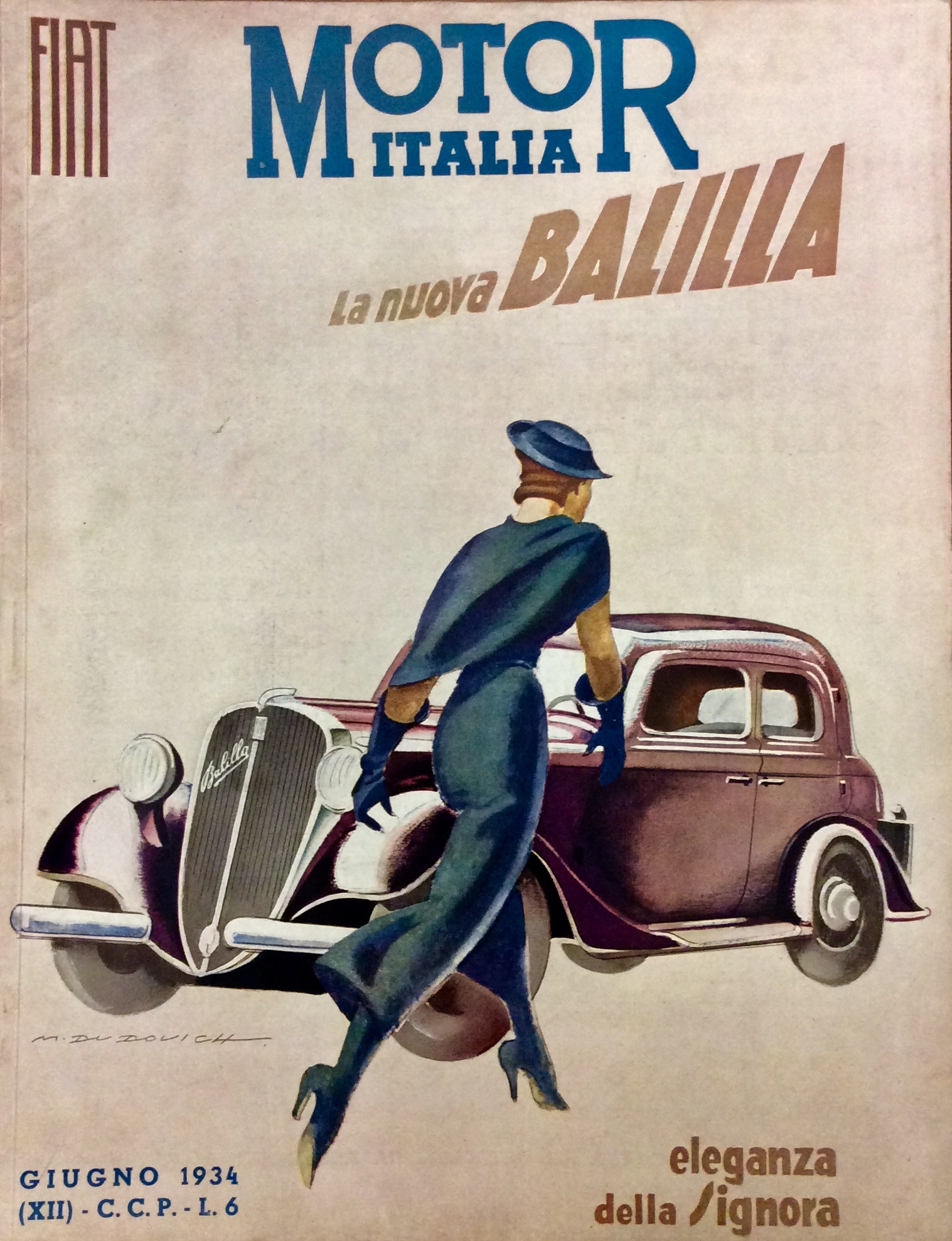 MOTOR ITALIA. - Rivista ufficiale dell'Automobile Club di Torino. Direttore …