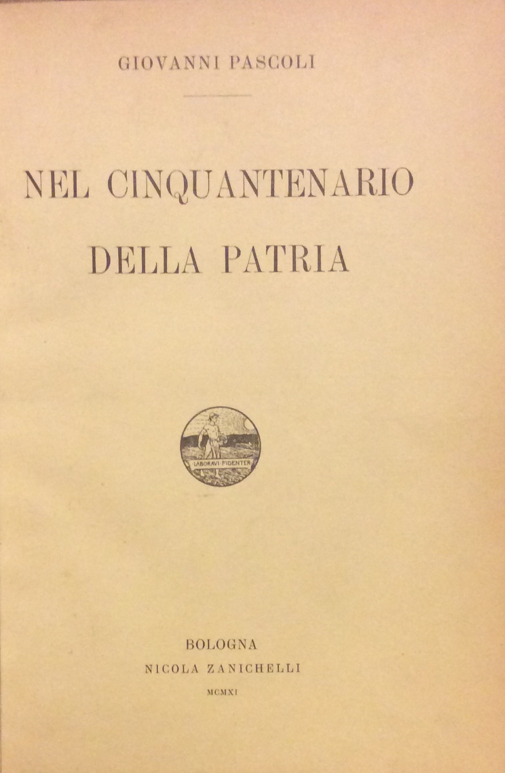 NEL CINQUANTENARIO DELLA PATRIA.