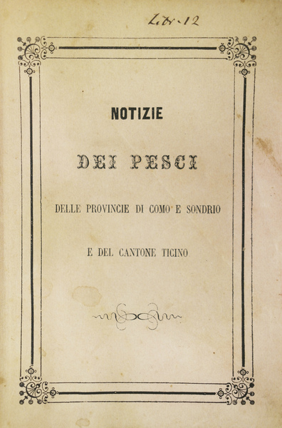 NOTIZIE DEI PESCI DELLE PROVINCIE DI COMO E SONDRIO E …