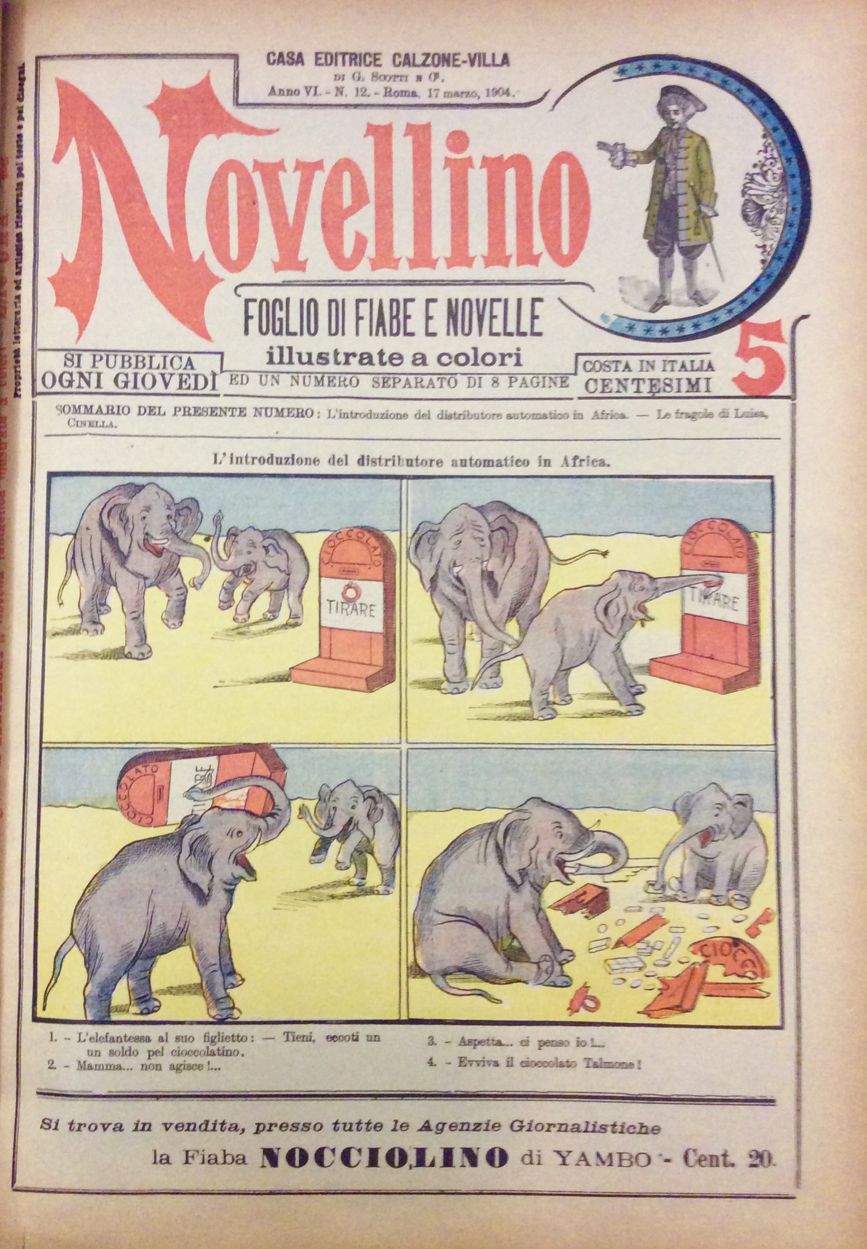 NOVELLINO. - Foglio di fiabe e novelle illustrato a colori …