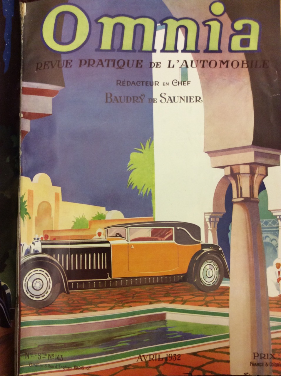 OMNIA. REVUE PRATIQUE DE L'AUTOMOBILE. 1932. - Rédacteur en Chef …