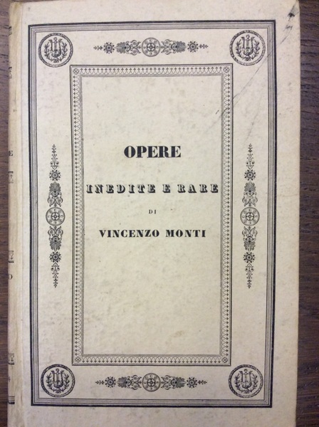 OPERE INEDITE E RARE.