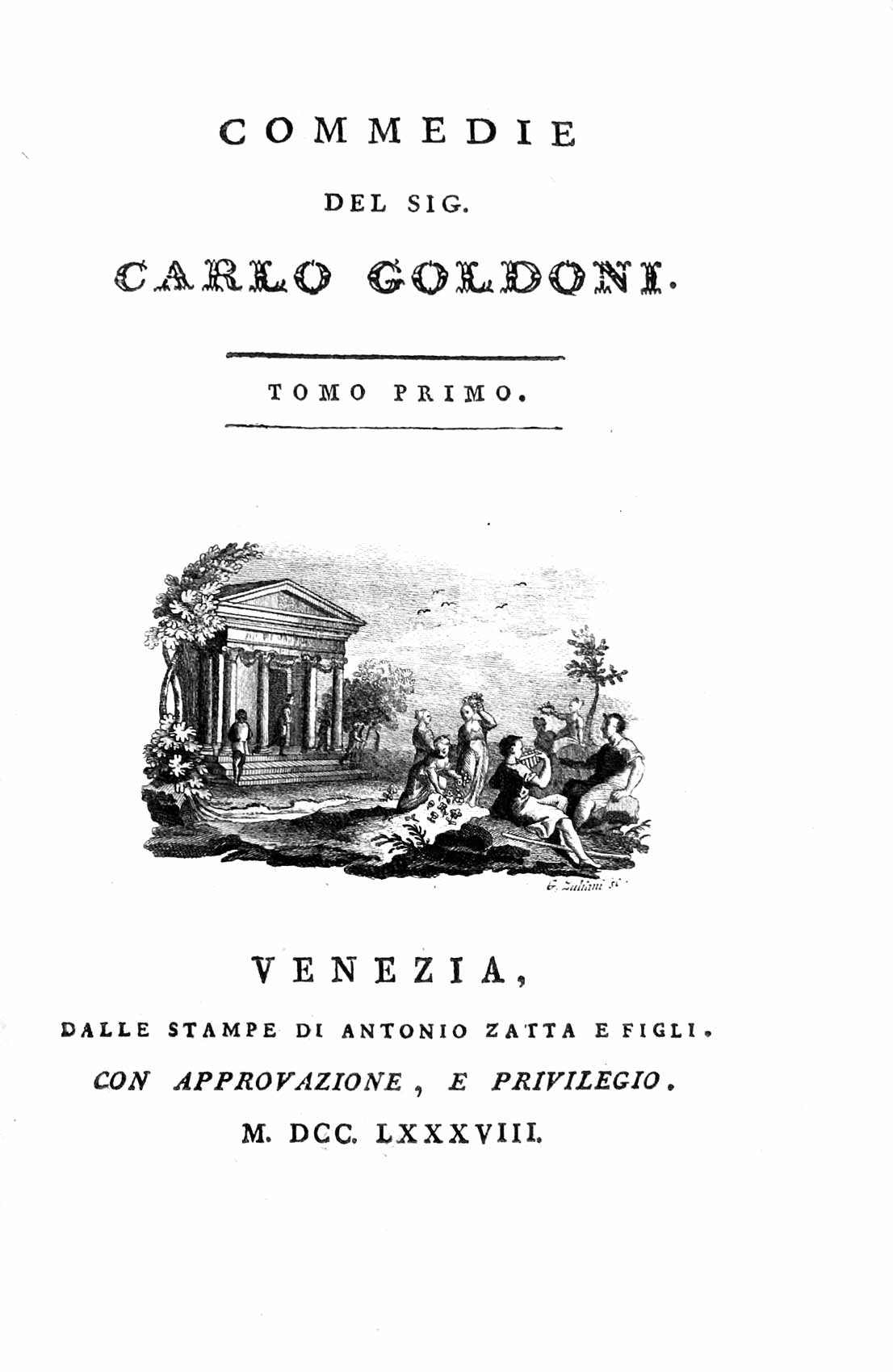 OPERE TEATRALI DEL SIGNOR AVVOCATO CARLO GOLDONI VENEZIANO CON RAMI …
