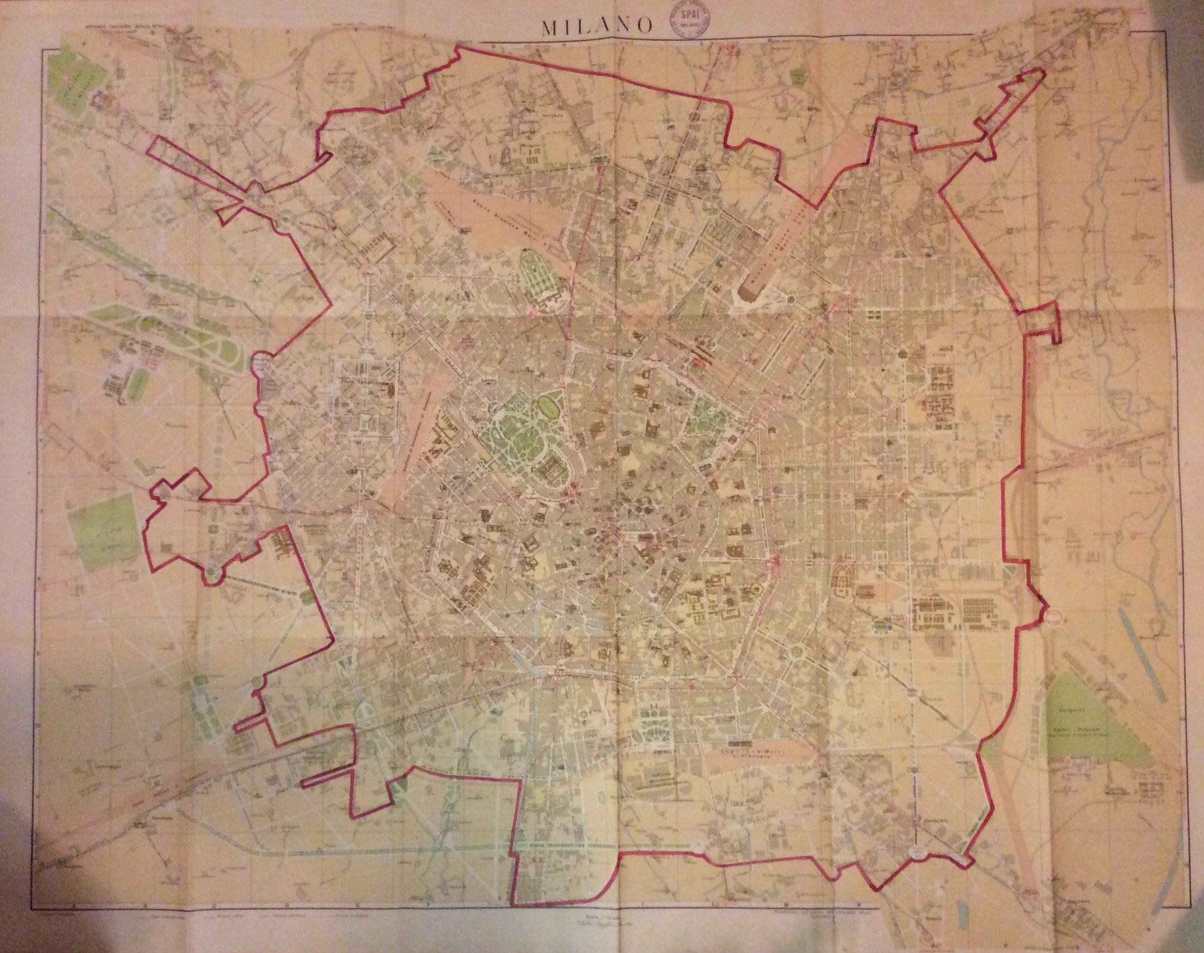 PIANTA GENERALE DI MILANO. - Scala 1: 10.000.