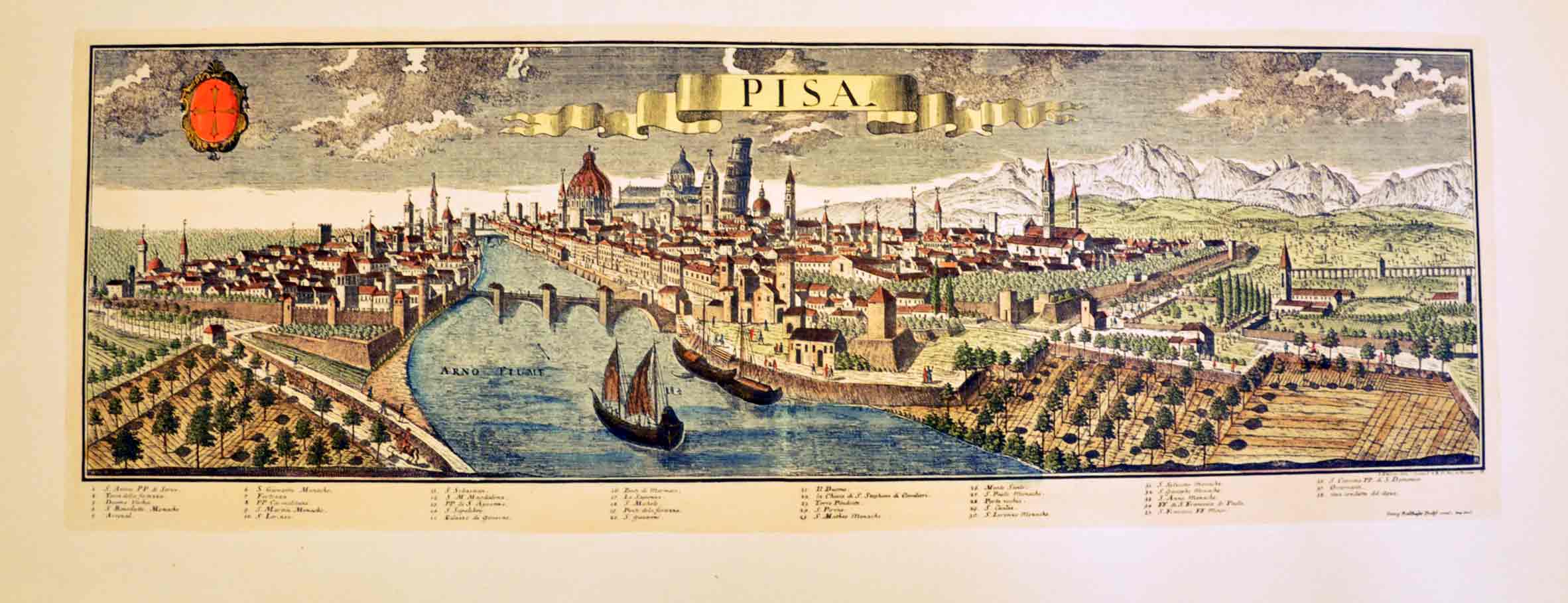 PISA. - (Riproduzione di stampa d'epoca).