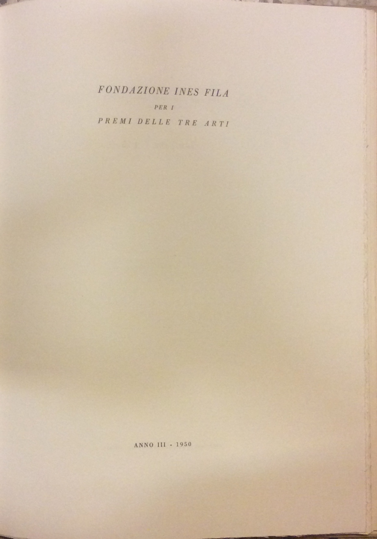 PREMIO INES FILA PER LA SCULTURA 1950. CARLO CONTE, ITALO …