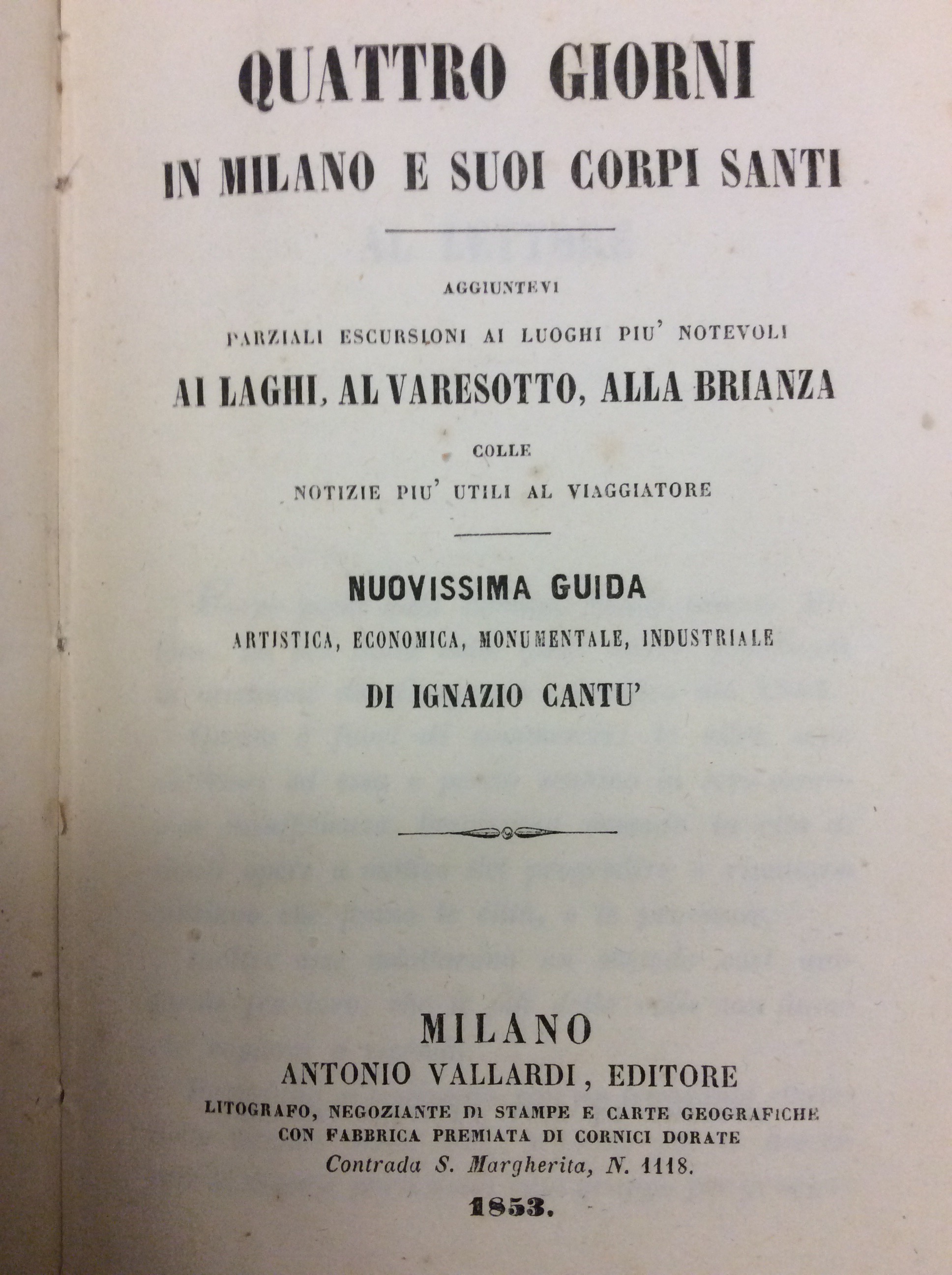 QUATTRO GIORNI IN MILANO E SUOI CORPI SANTI. - Aggiuntevi …