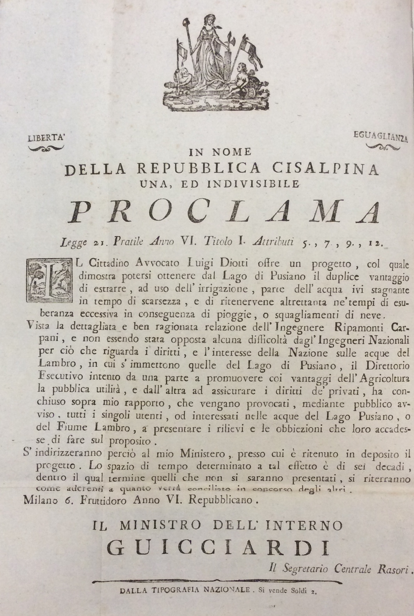RELAZIONE DELLING. PAOLO RIPAMONTI CARPANO DEL PROGETTO DELLAVVOC. LUIGI DIOTTO …