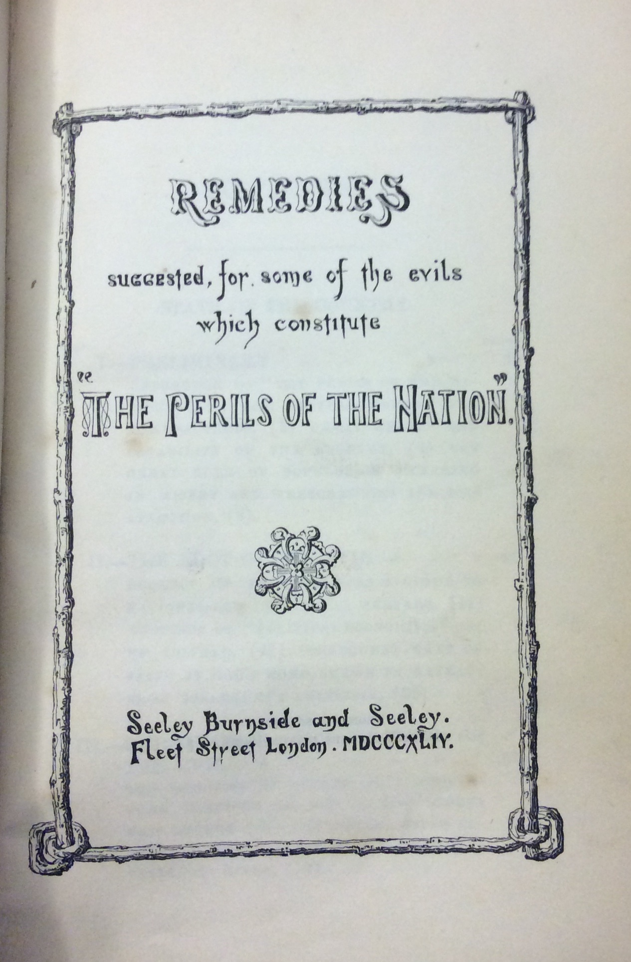 REMEDIES SUGGESTED FOR SOME OF THE EVILS WHICH CONSTITUTE "THE …