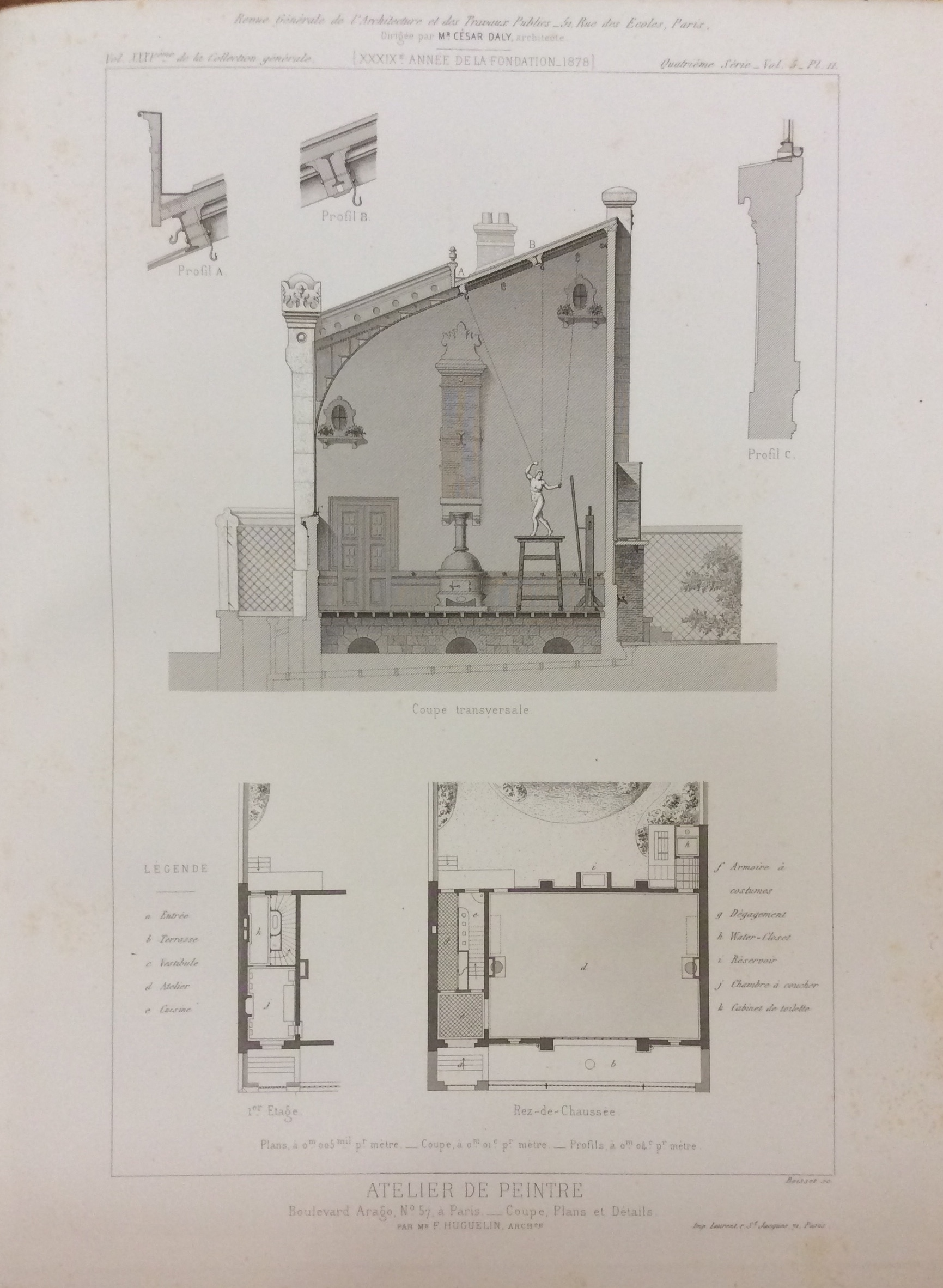 REVUE GENERALE DE L'ARCHITECTURE ET DES TRAVAUX PUBLICS. - Journal …