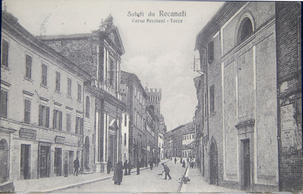 SALUTI DA RECANATI. CORSO PERSIANI-TORRE.