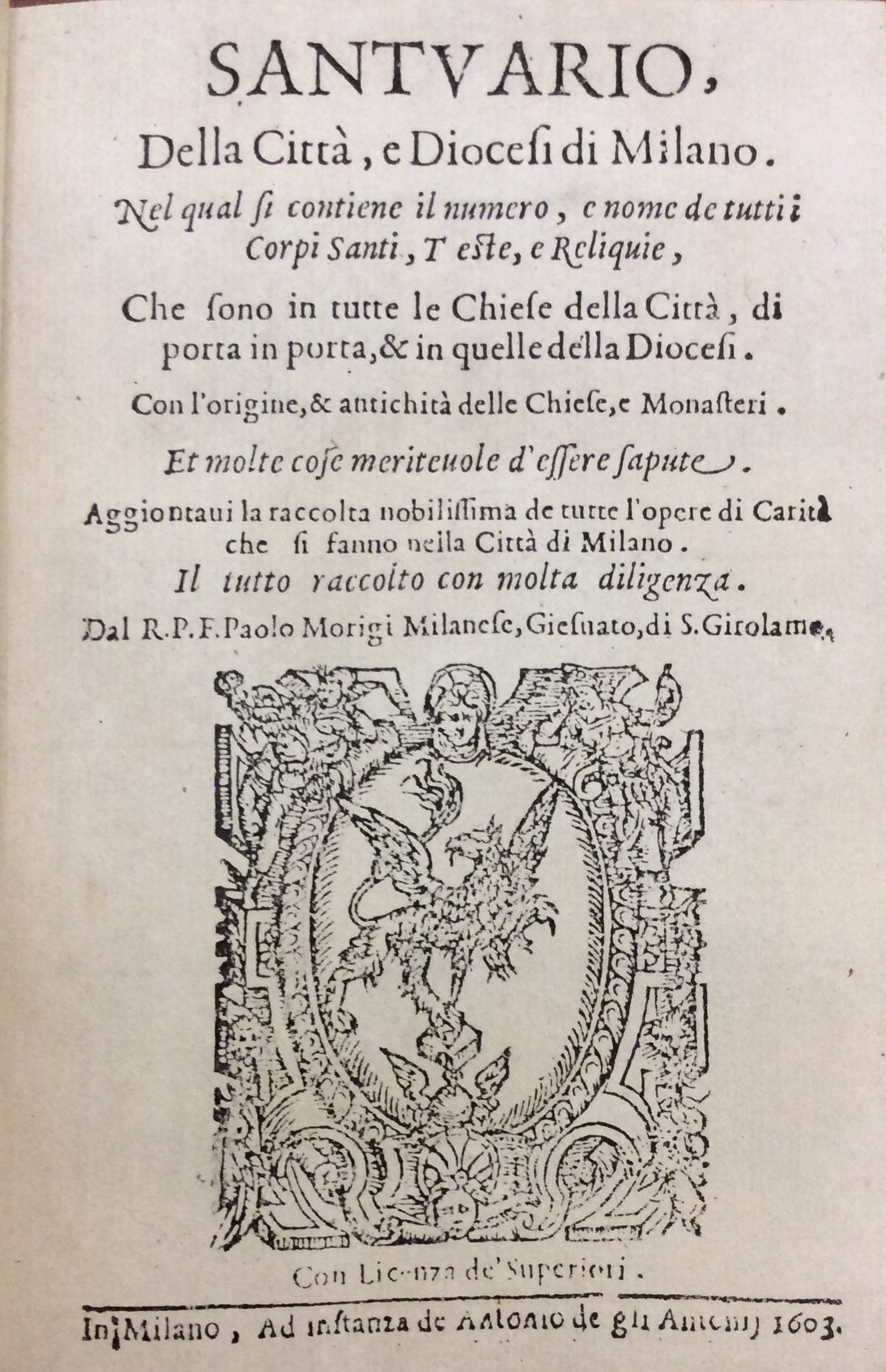 SANTUARIO DELLA CITTA' E DIOCESI DI MILANO NEL QUAL SI …