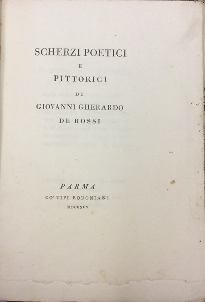 SCHERZI POETICI E PITTORICI.