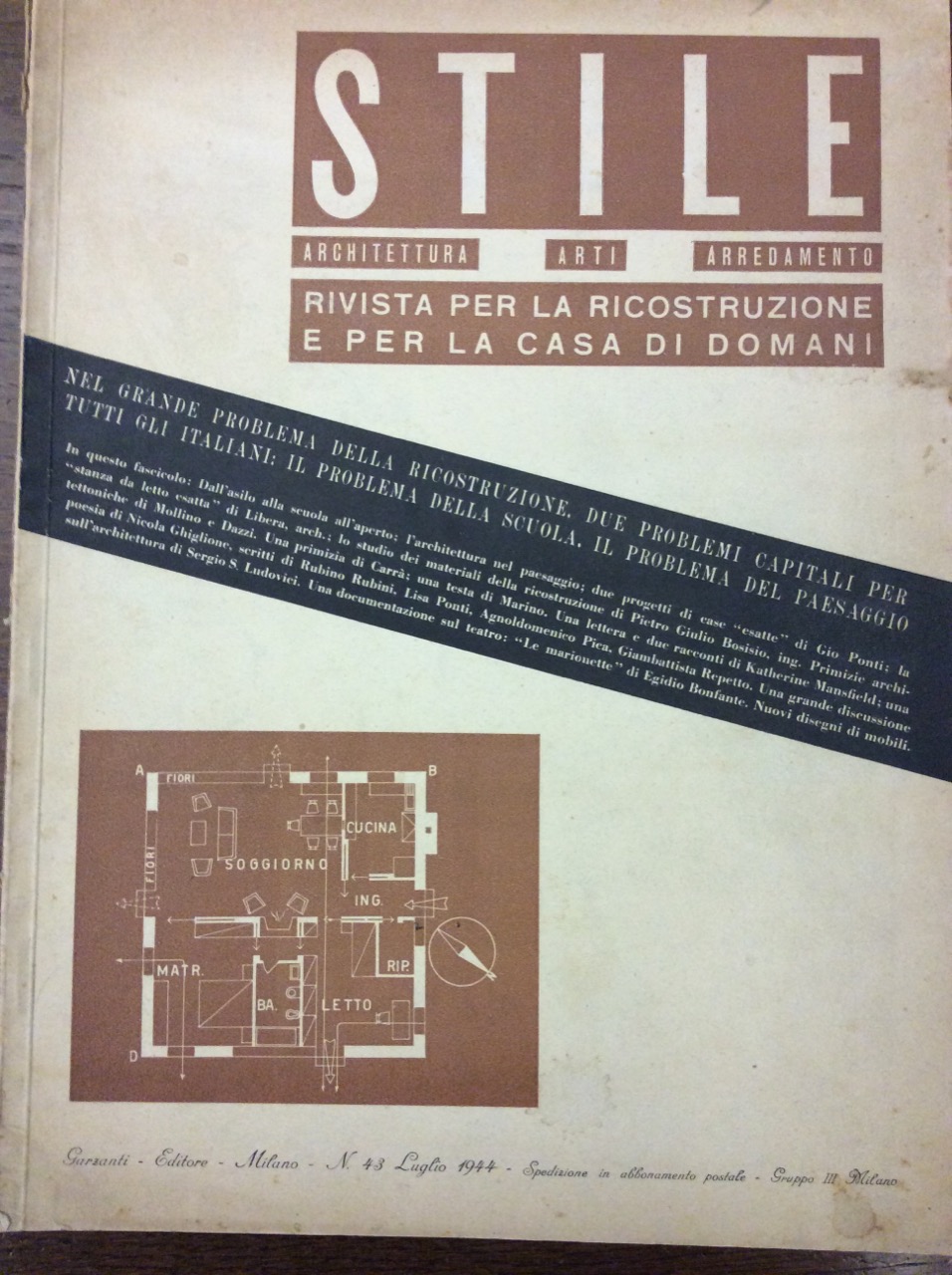 STILE. N. 43 - LUGLIO 1944. - Rivista per la …